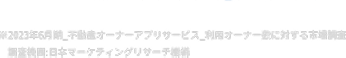 利用オーナー数No.1 2023 JMR